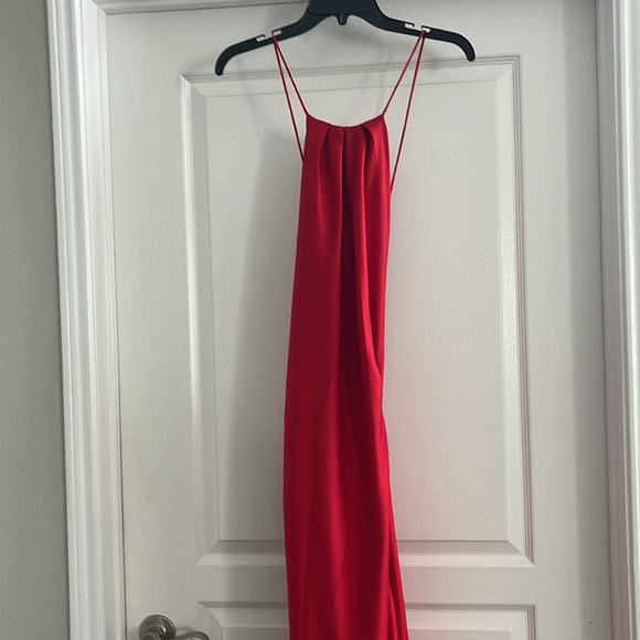 NWT HOUSE OF CB Zanab Satin Maxi Cocktail Dress Size L - Picture 4 of 10